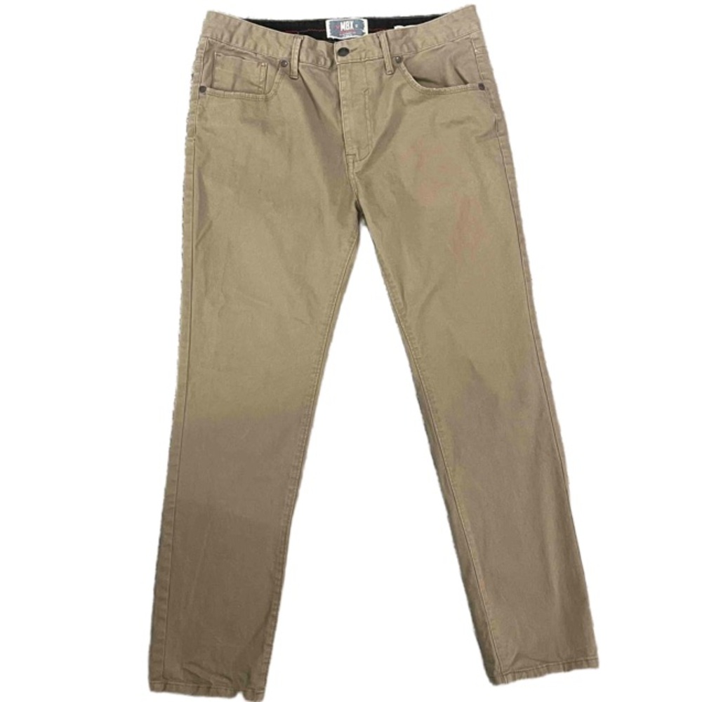 MBX Denim Wear Khaki Slim Straight Mens Jeans size 34/30